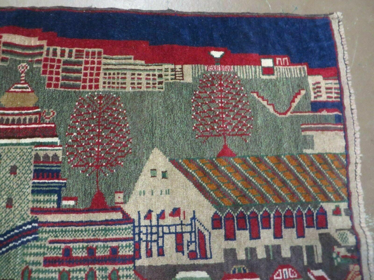 3' X 5' New Vintage Handmade Afghan Balouch Tribal Wool Pictorial Rug # 302 - Jewel Rugs, view 4