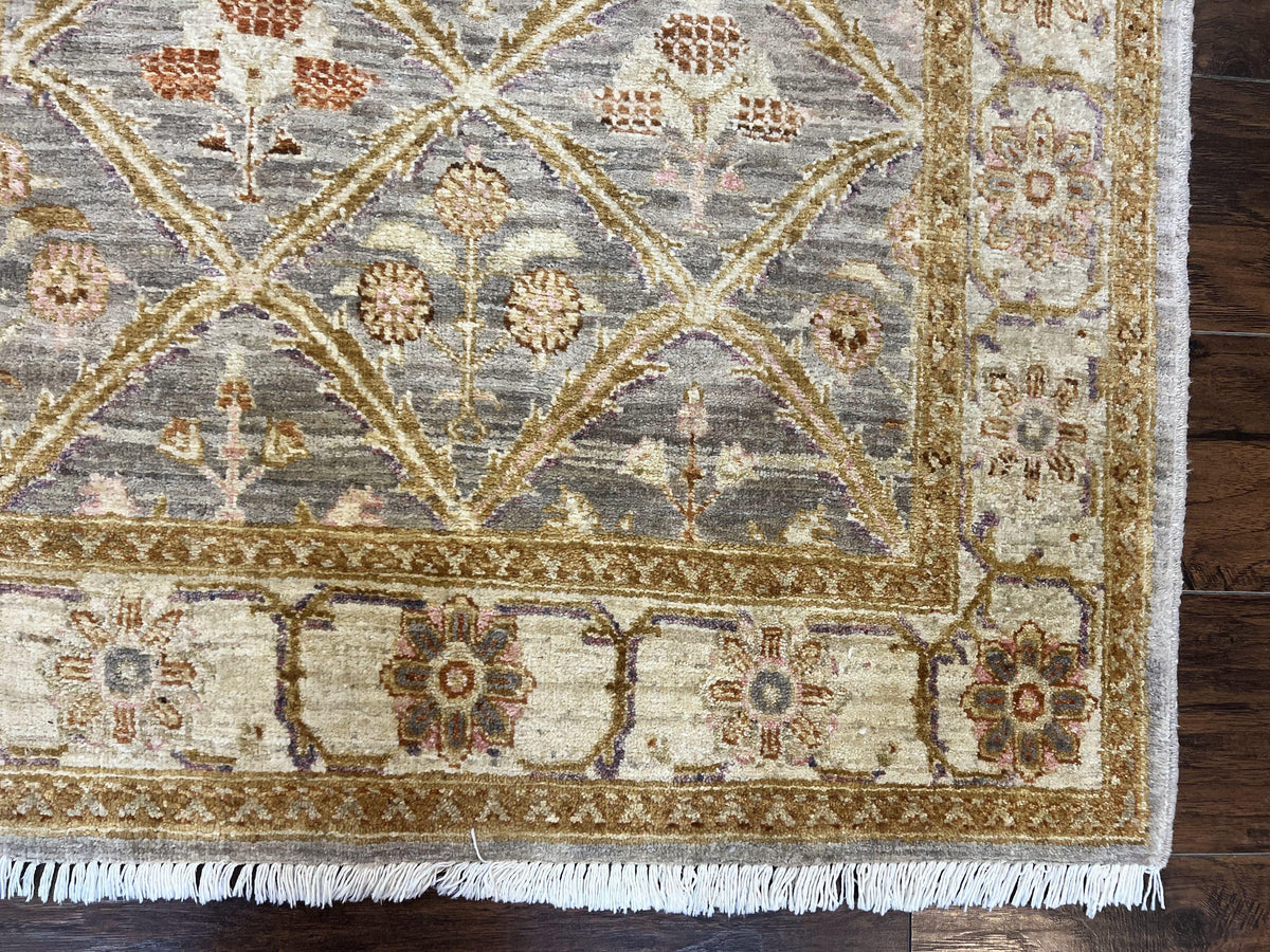 Pakistani Peshawar Rug 3.6 x 5, Safavieh Wool Handmade Hand Knotted Vintage Rug, Panel Design Oriental Carpet, Pair C - Jewel Rugs, view 10
