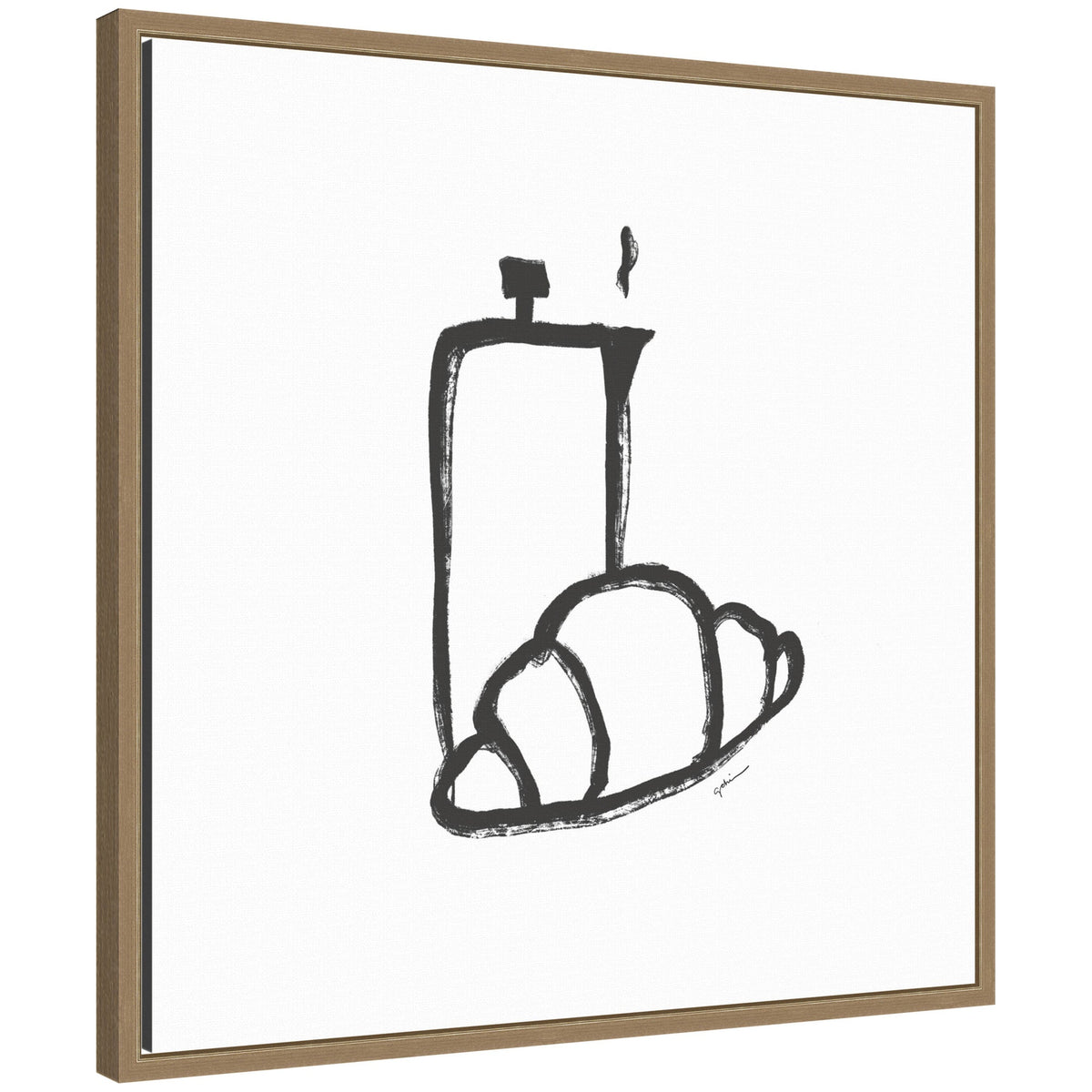 Breakfast Club No. 2 by Gabrielly Guedes Framed Canvas Wall Art Print
