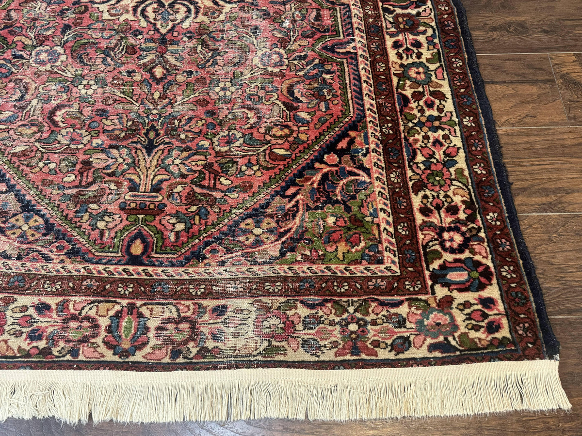 Antique Persian Malayer Rug 4'7" x 6'6" – 1920s Tribal Red Wool Carpet - Jewel Rugs, view 9