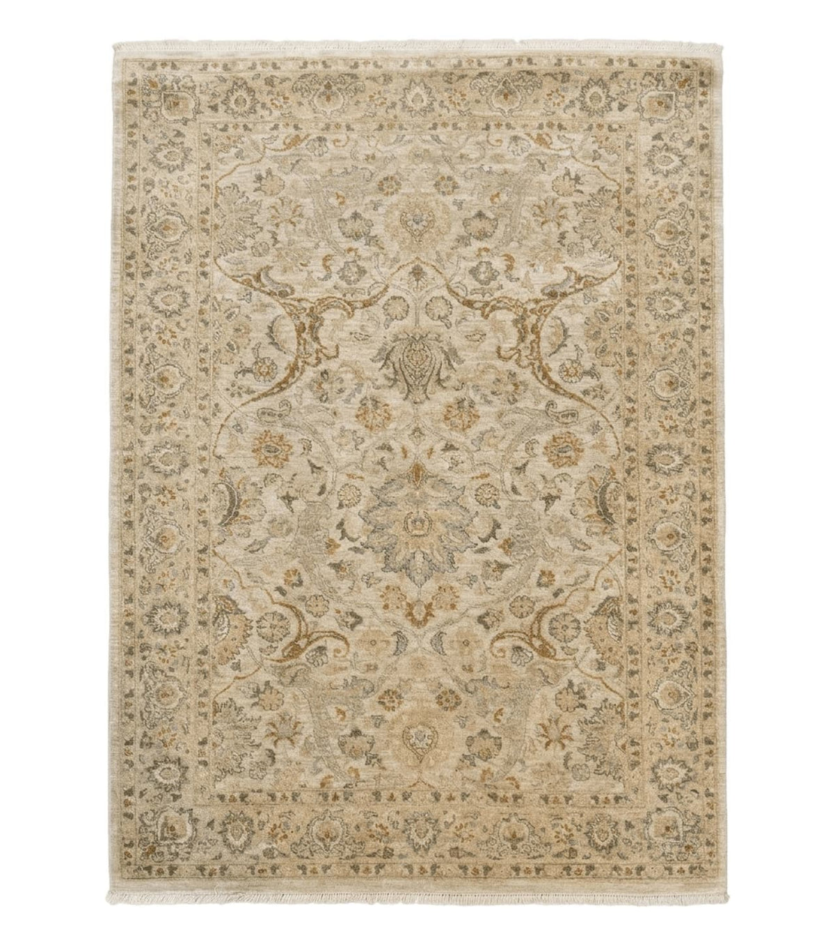 Pak Persian Rug 4x6, Beige, Pakistani Peshawar Rug, Handmade, Neutral Colors, Vintage Rug for Modern Home - Jewel Rugs