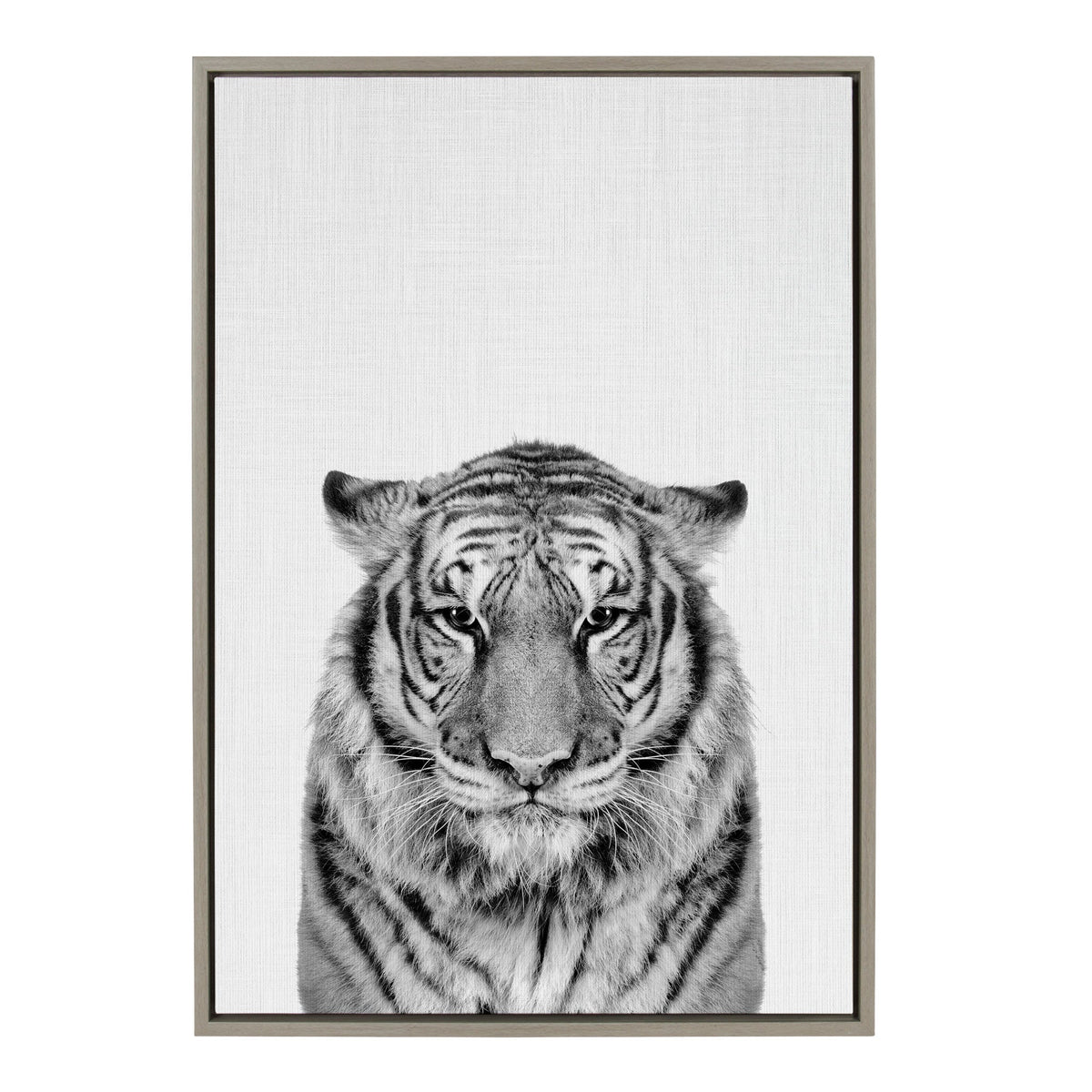 Sylvie Tiger Framed Canvas by Simon Te of Tai Prints