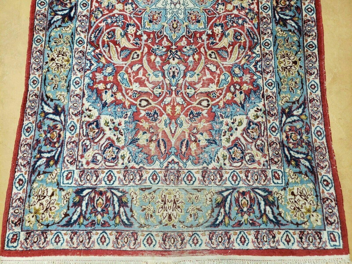 3' 5" X 5' 8" Vintage Handmade Turkish Wool Rug Carpet Vegetable Dyes Nice Red - Jewel Rugs, view 6