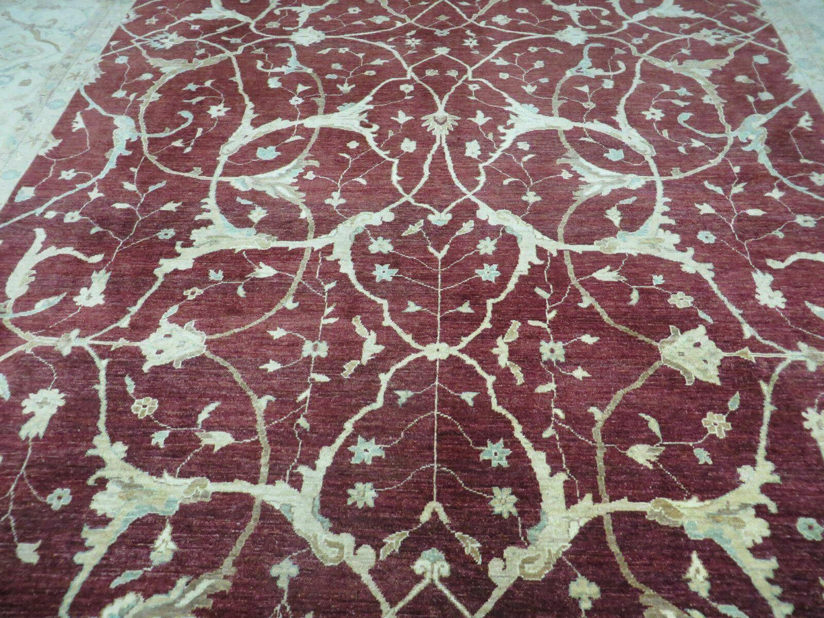 10' X 14' Vintage Handmade PESHAVAR CHOBI Pakistani Agra Wool Carpet Nice - Jewel Rugs, view 12
