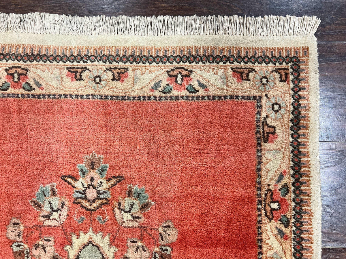 Persian Tabriz Runner Rug 3 x 12, Open Field, Terracotta - Jewel Rugs, view 8