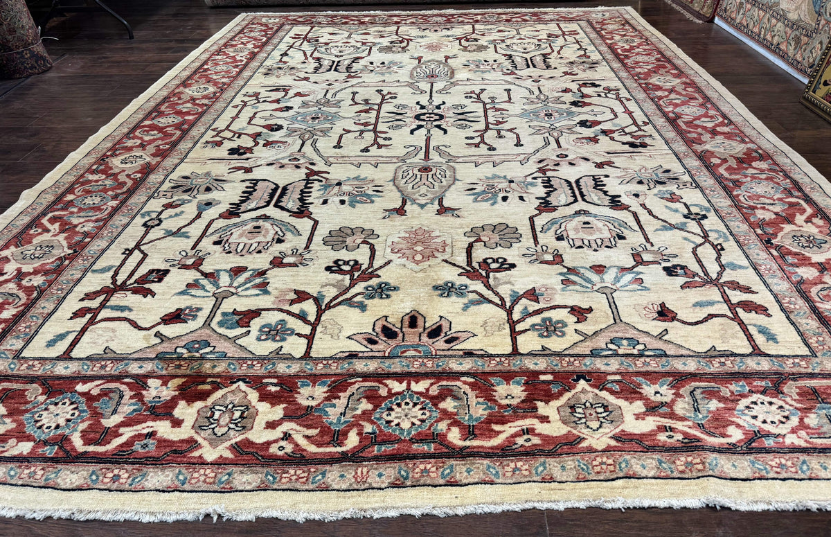 Peshawar Rug 10x14, Beige and Rust Red, Large Pak Persian Rug, Pakistani Rug - Jewel Rugs, view 2