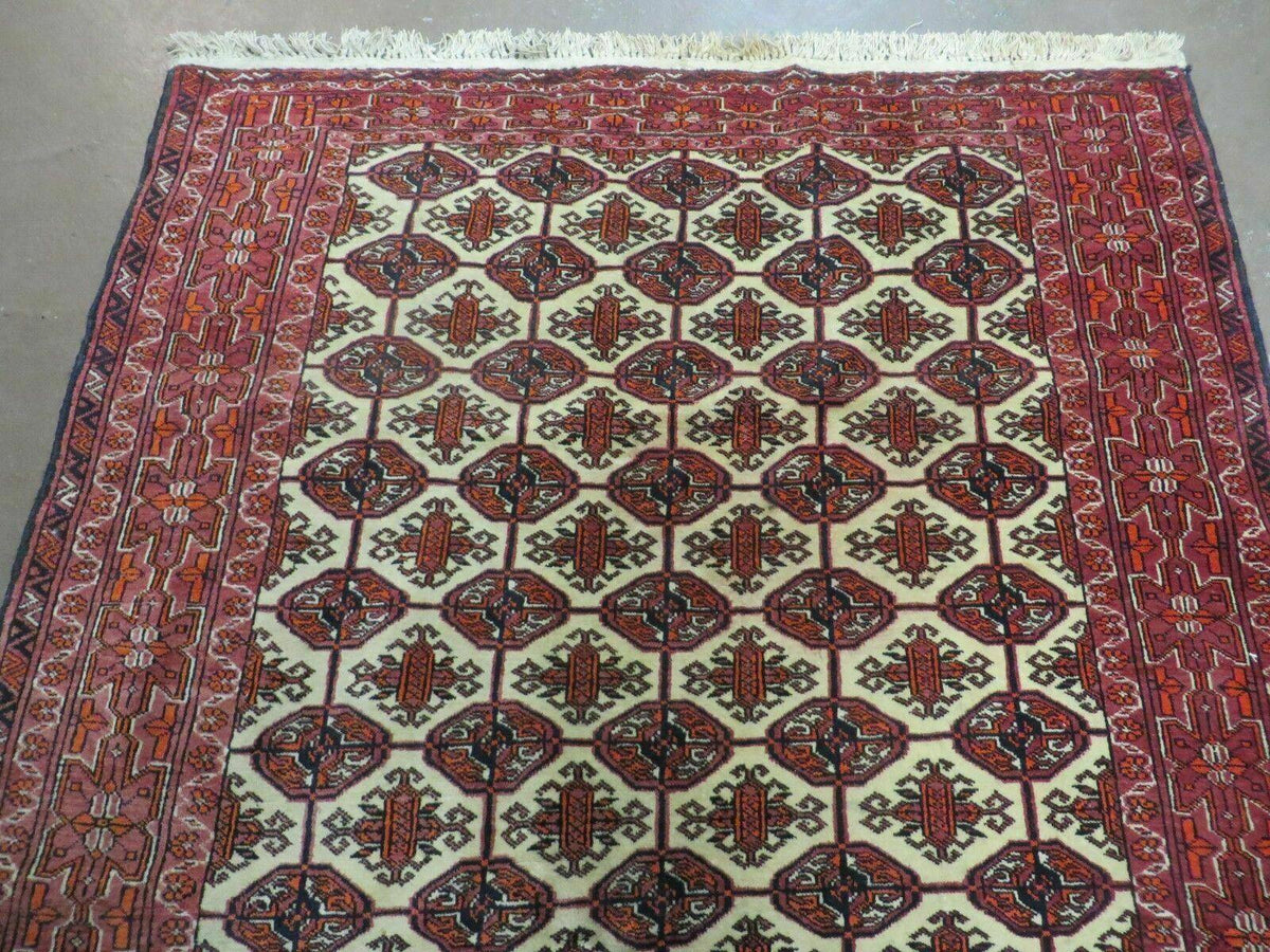 4' X 6' Handmade Finely Knotted Pakistan Turkoman Bokhara Wool Rug Nice - Jewel Rugs, view 4