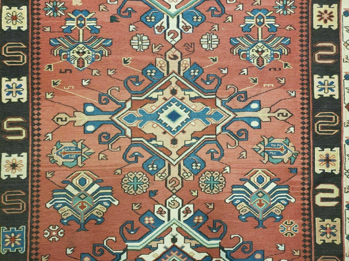 4' X 6' Vintage Russian Kilim Handmade Caucasian Soumak Flat Weave Wool Rug - Jewel Rugs, view 5