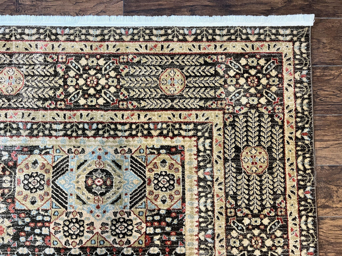 Room Sized Oriental Rug 10x11, Power Loomed Carpet, Tan Brown, Unique Loom - Jewel Rugs, view 7