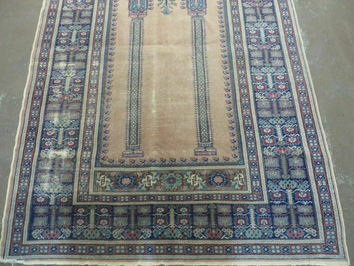 4' X 6' Antique Handmade Turkish Mehrab Prayer Wool Rug Lantern Beautiful - Jewel Rugs, view 6