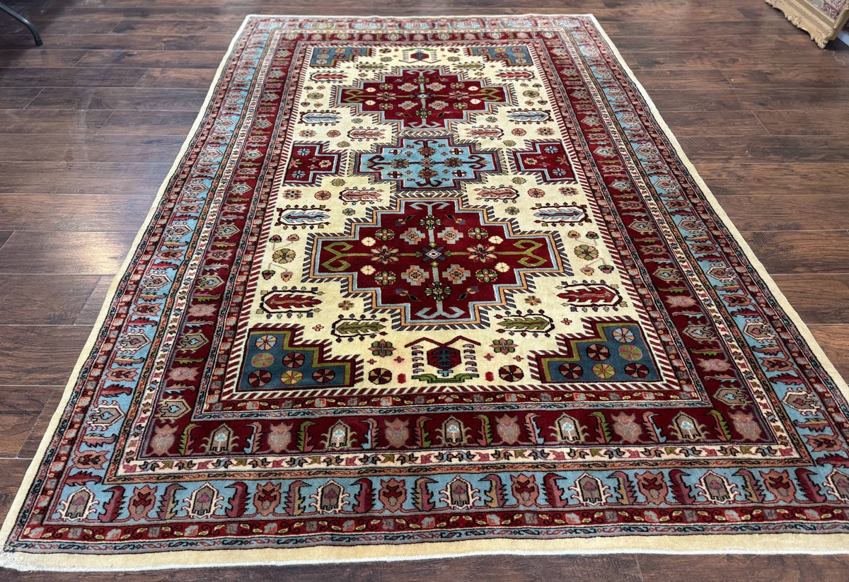 Turkish Kazak Rug 6x9, Geometric Medallions - Jewel Rugs, view 2