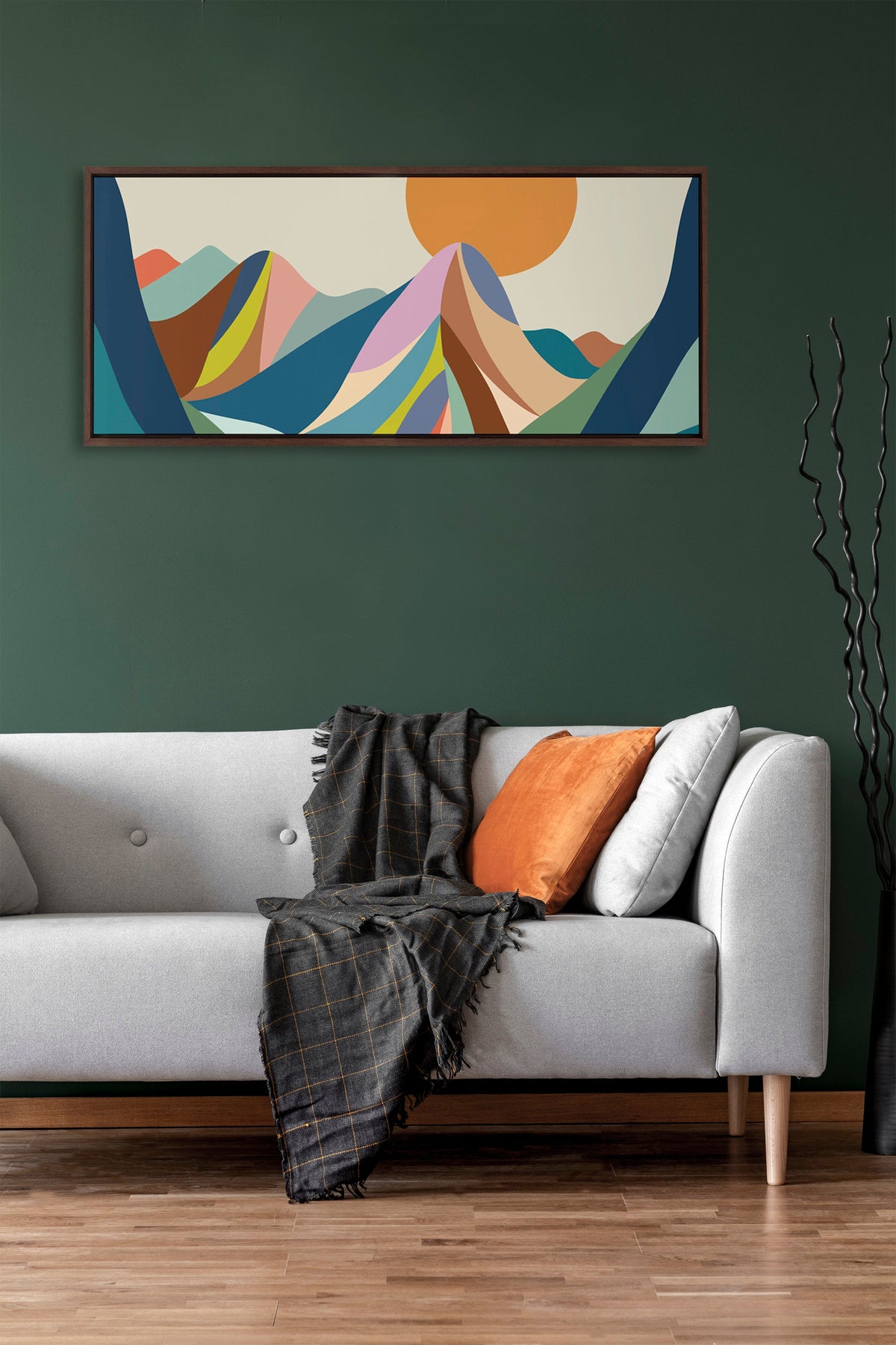 Sylvie Mountains Crop Framed Canvas by Rachel Lee of My Dream Wall