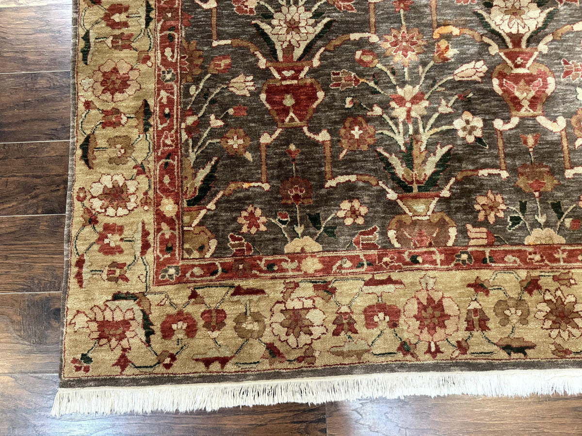 Pak Persian Mahal Rug 6x9, Floral Handmade Wool Traditional Oriental Carpet - Jewel Rugs, view 9