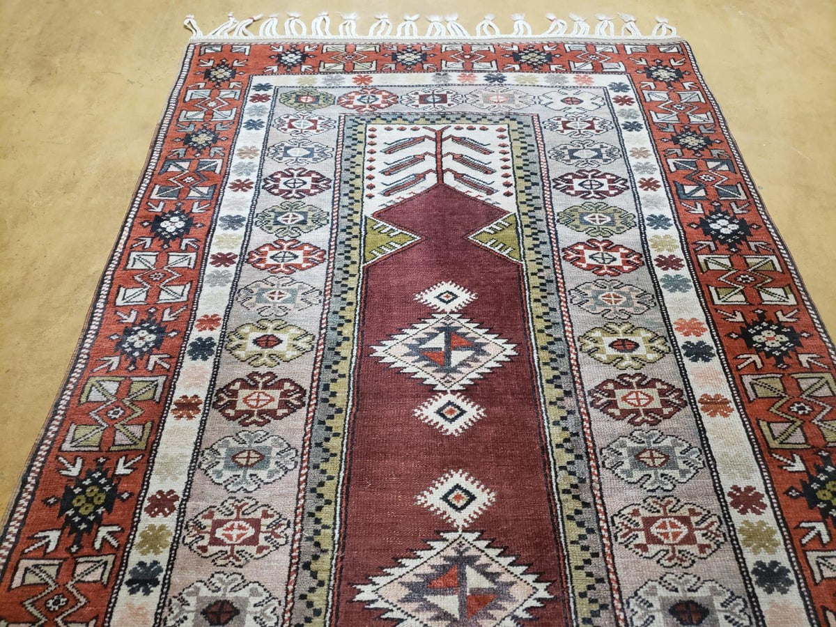4x8 Turkish Rug - Turkish Oriental Carpet - Tribal Rug - Talesh Rug - Hand Knotted Wool Area Rug 4' 4" x 7' 6" Bedroom Rug Vintage - Jewel Rugs, view 11