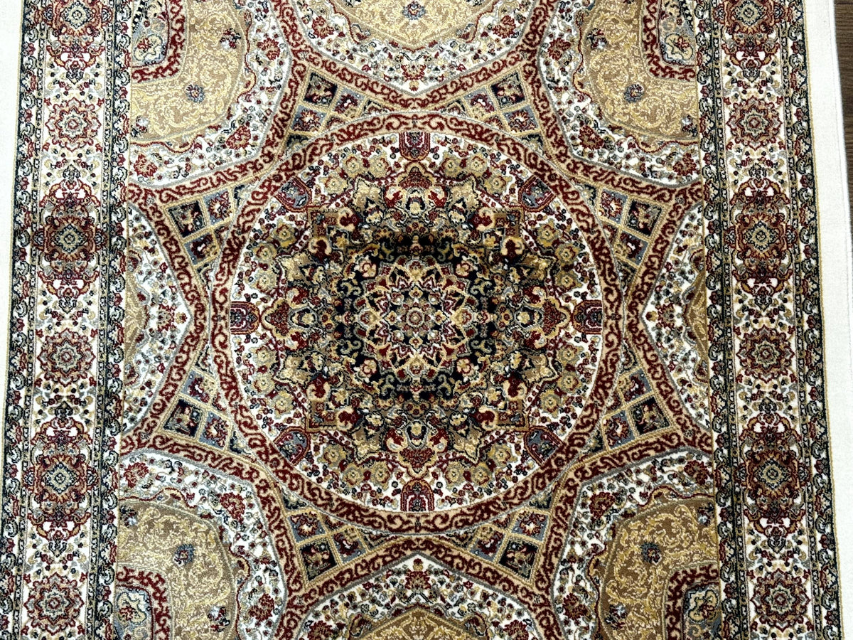 Turkish Silk Runner Rug 2.6 x 12, Hereke Mamluk Runner, Bamboo Silk, New - Jewel Rugs, view 4