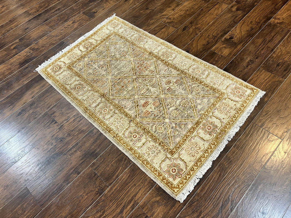 Pakistani Peshawar Rug 3x5, Safavieh Wool Handmade Hand Knotted Vintage Rug, Panel Design 3 x 5 Oriental Carpet - Jewel Rugs, view 13