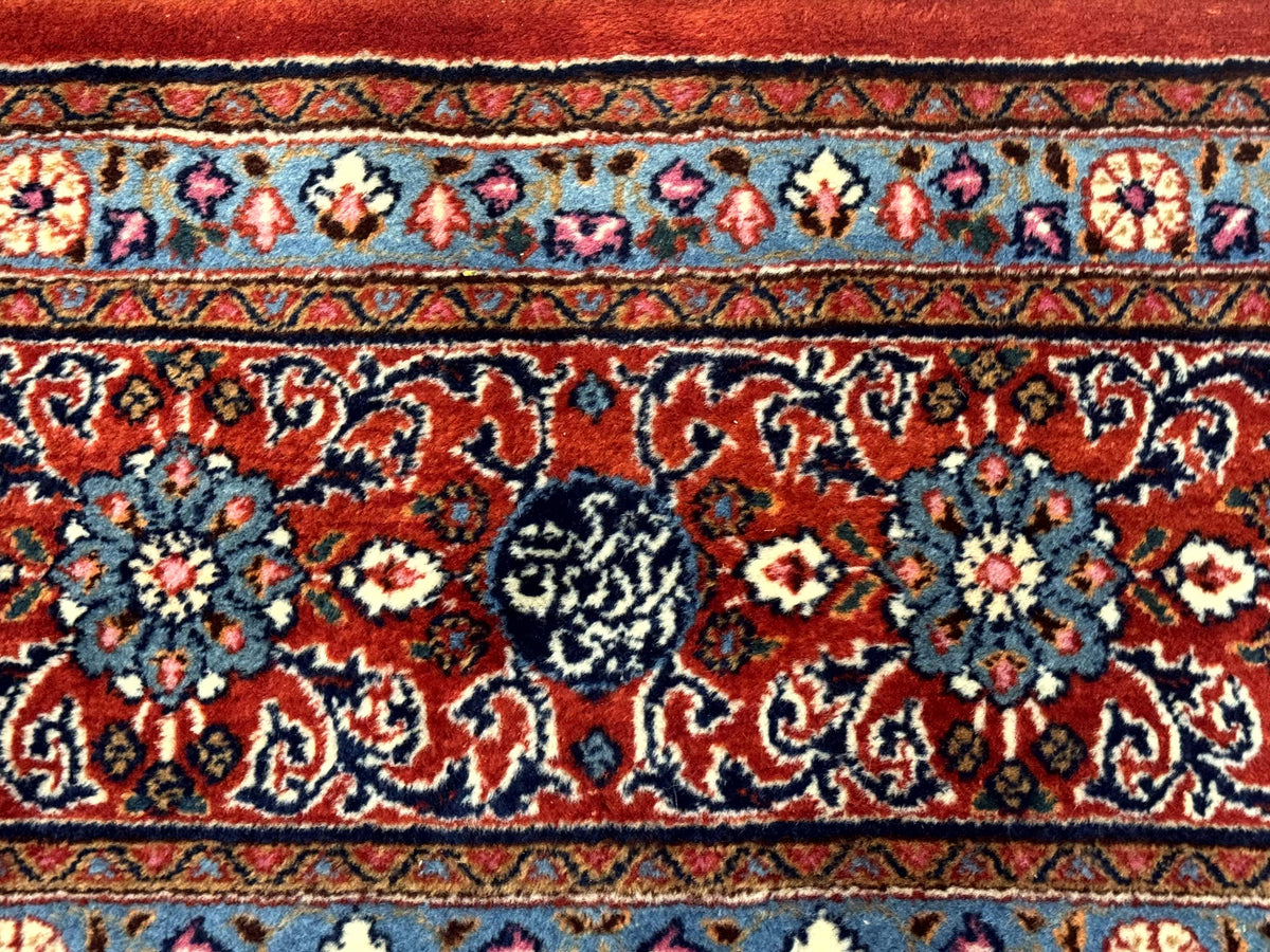 Wonderful Persian Qum Rug 10x13, Panel Design, Fine 260 KPSI, Signed, Red Multicolor - Jewel Rugs, view 4