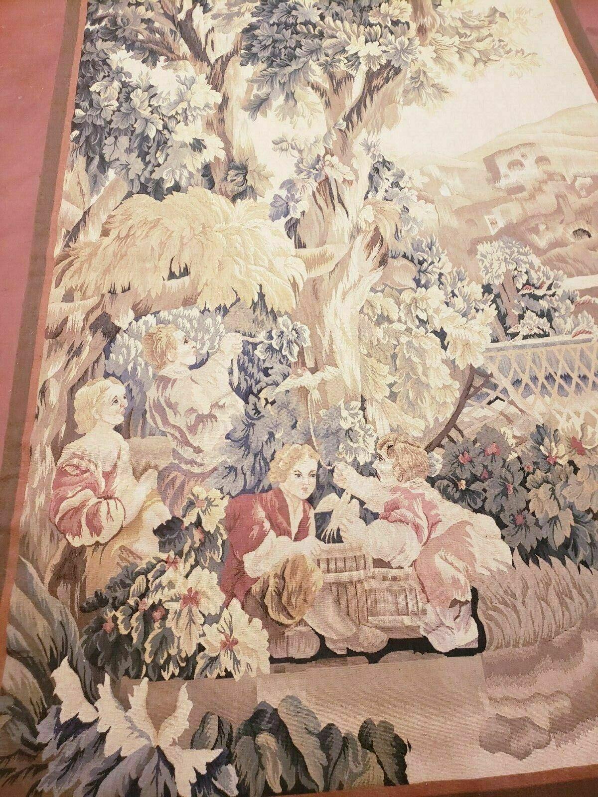 4' X 6' Tapestry French Design Handmade Aubusson Weave Nature One Of A Kind - Jewel Rugs, view 11