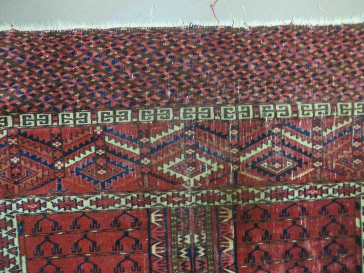 Antique Turkoman Rug 4x5, Ensi Hatchli Tekke Wool Rug - Jewel Rugs, view 6