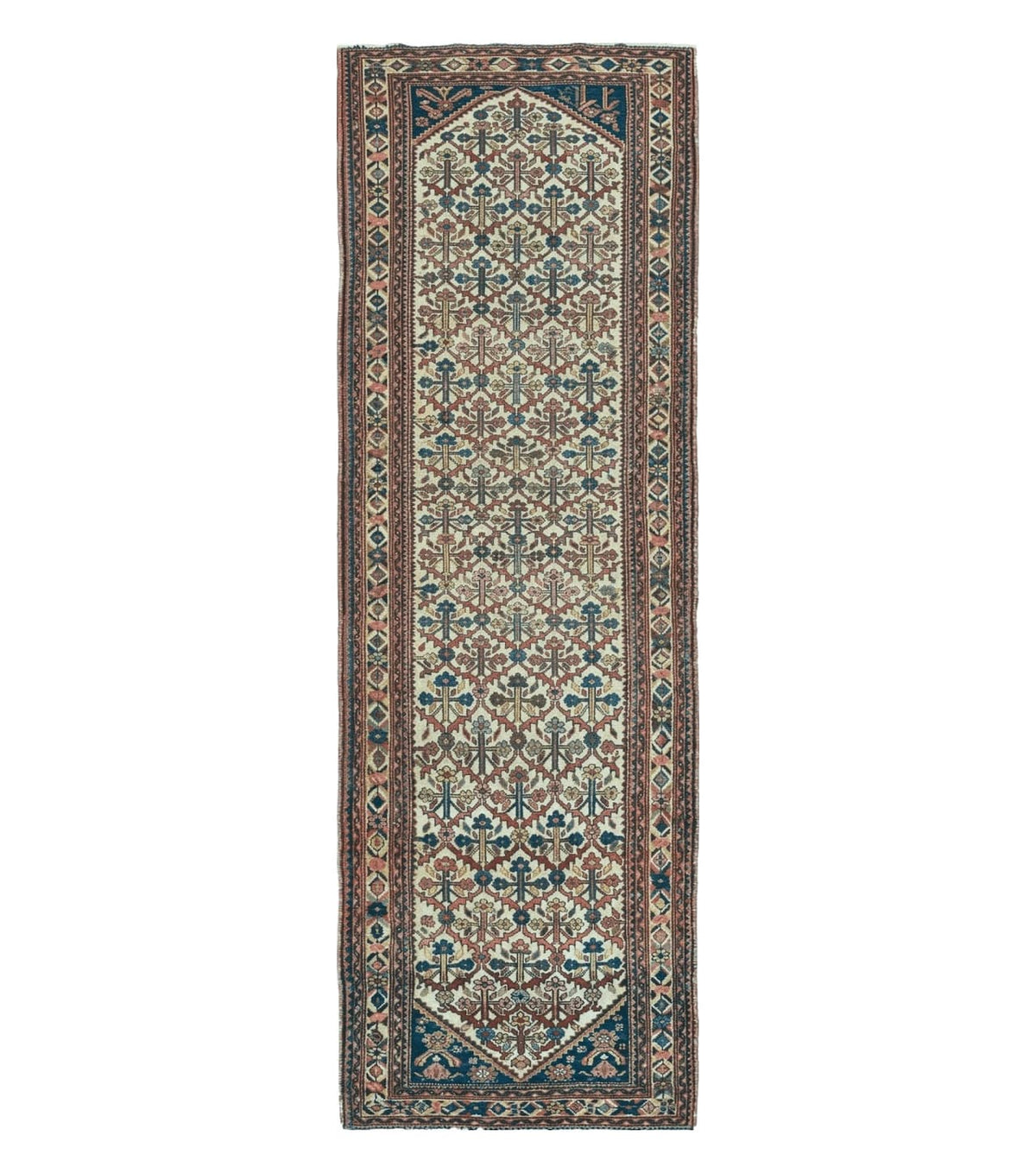 3' 3"X 10' Antique Handmade Caucasian Shirvan Wool Runner Rug Nice - Jewel Rugs