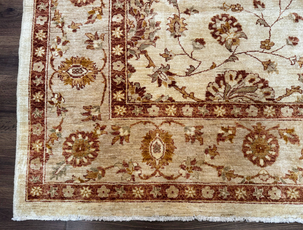 Pakistani Peshawar Rug 8x10, Pak Persian Traditional Oriental Carpet, Handmade, Wool, Allover Pattern - Jewel Rugs, view 9