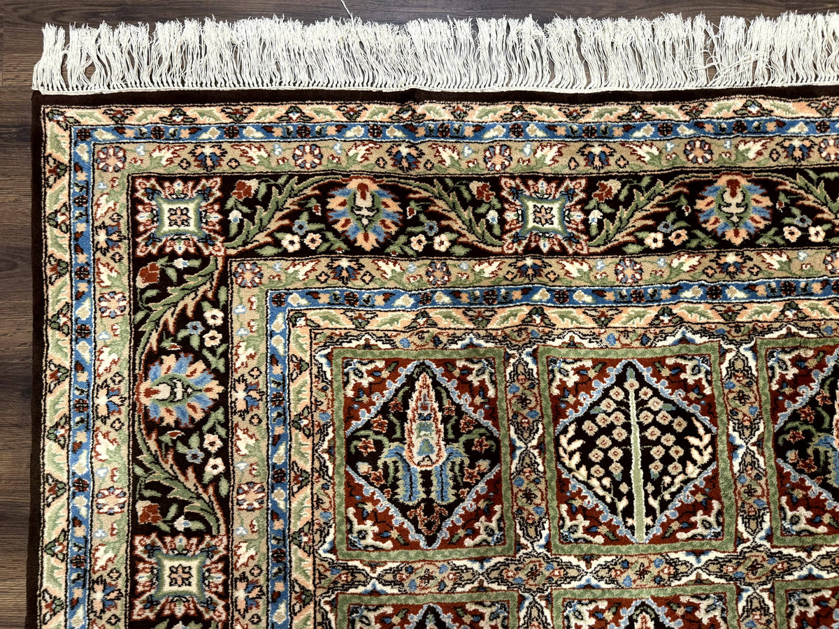 Sino Persian Rug 8x10, Panel Design, Brown, Multicolor, Wool, Cedar Trees - Jewel Rugs, view 6