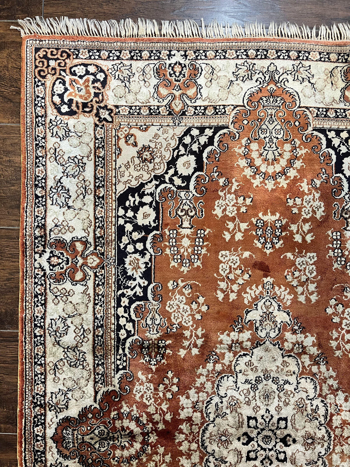 Turkish Silk Rug 3x5, Very Fine 400 KPSI, Floral Medallion, Hand Knotted - Jewel Rugs, view 7