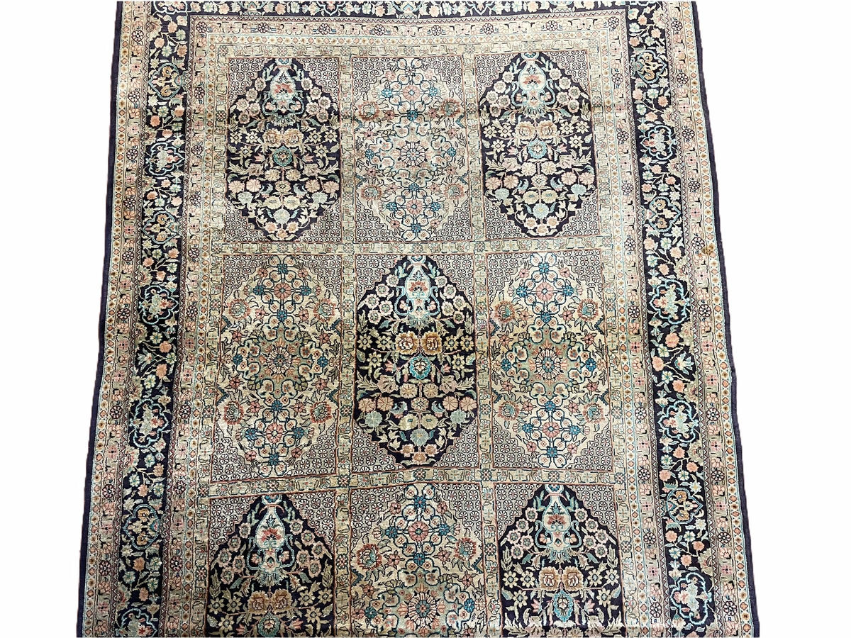 4' X 6' Vintage Fine Hand Made Turkish Oriental Silk Rug 400 KPSI Wow - Jewel Rugs, view 5