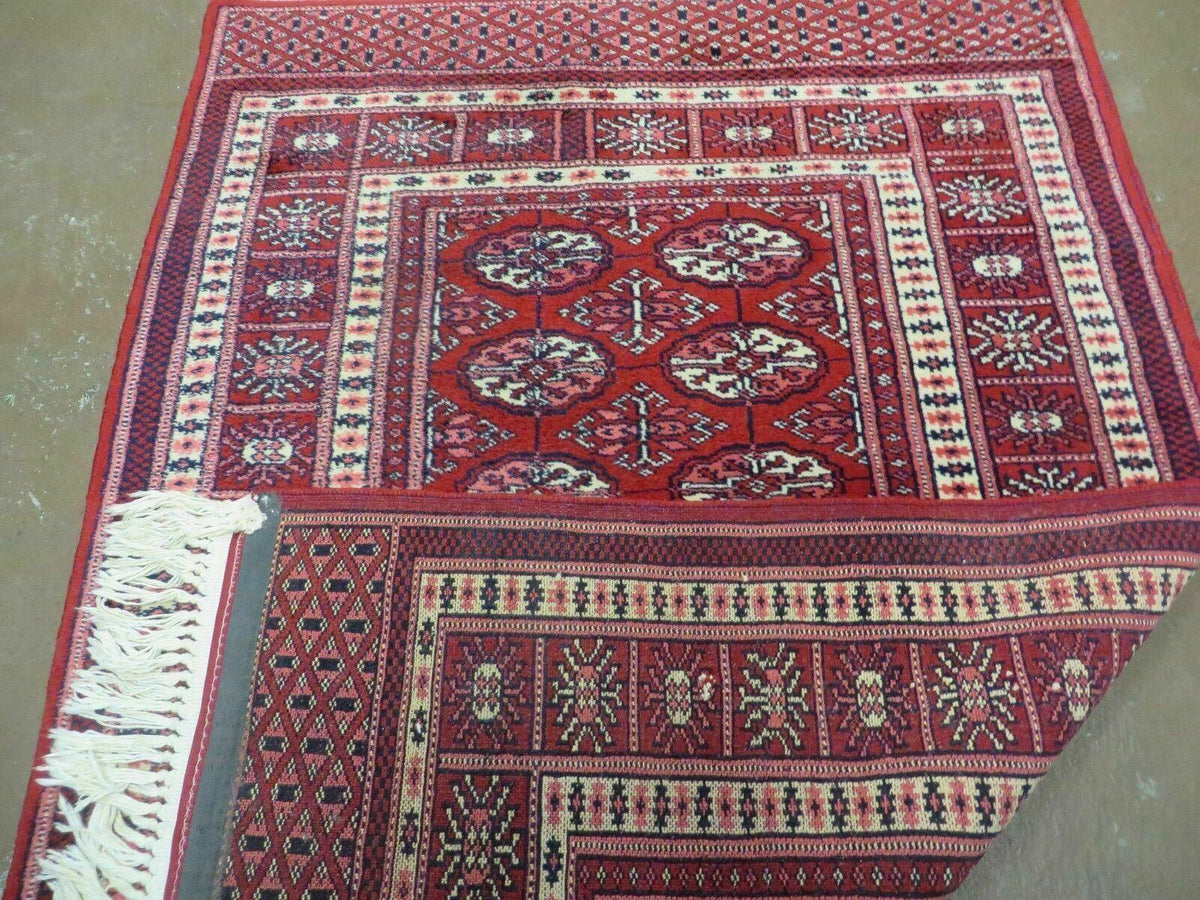 3' X 5' Vintage Fine Handmade Turkoman Bokhara Yamud Rug Carpet Nice - Jewel Rugs, view 11