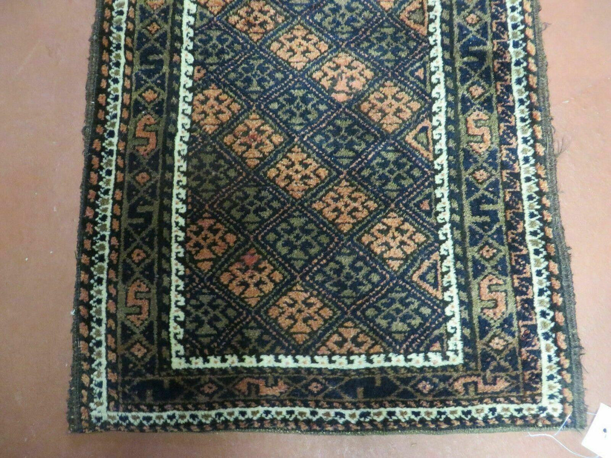 2' X 3' Antique Handmade Pakistani Bokhara Turkoman Balouchi Wool Rug Mat Nice - Jewel Rugs, view 6