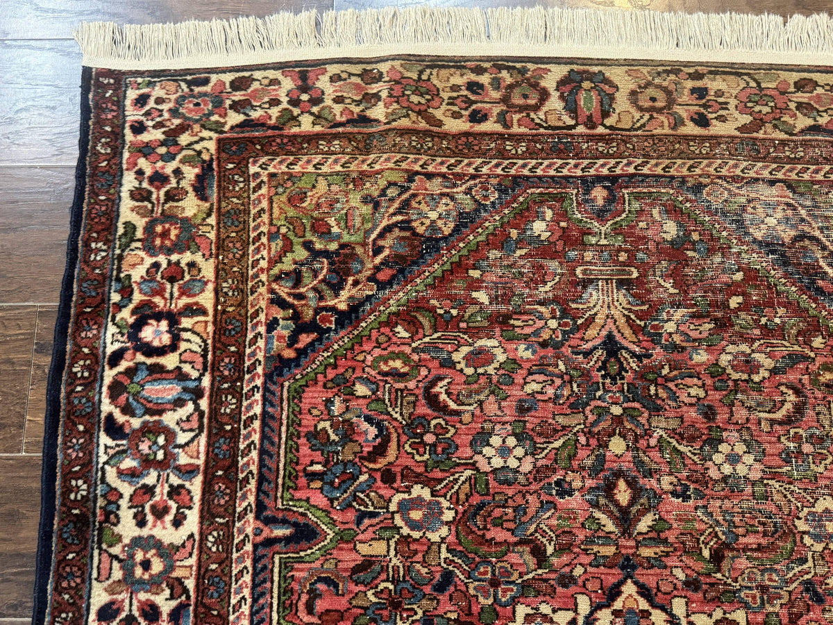 Antique Persian Malayer Rug 4'7" x 6'6" – 1920s Tribal Red Wool Carpet - Jewel Rugs, view 6