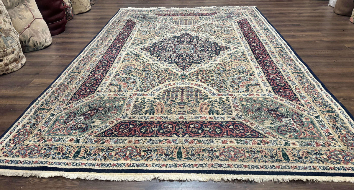 Persian Rug 8x11, Belgium Power Loomed Rug, Kirman Lavar Floral Design, Vintage Rug - Jewel Rugs, view 2