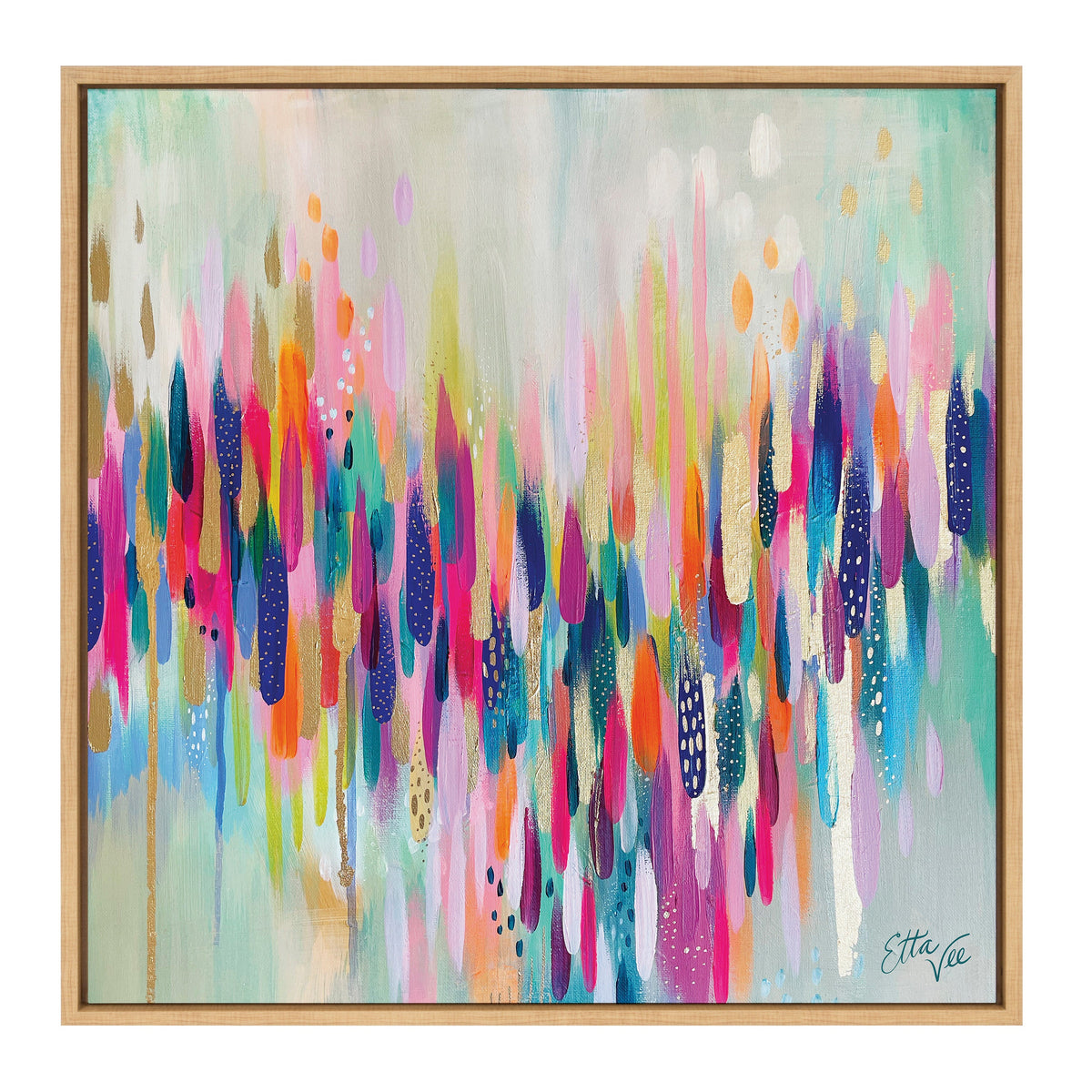 Sylvie Brushstroke 154 Framed Canvas by Jessi Raulet of Ettavee