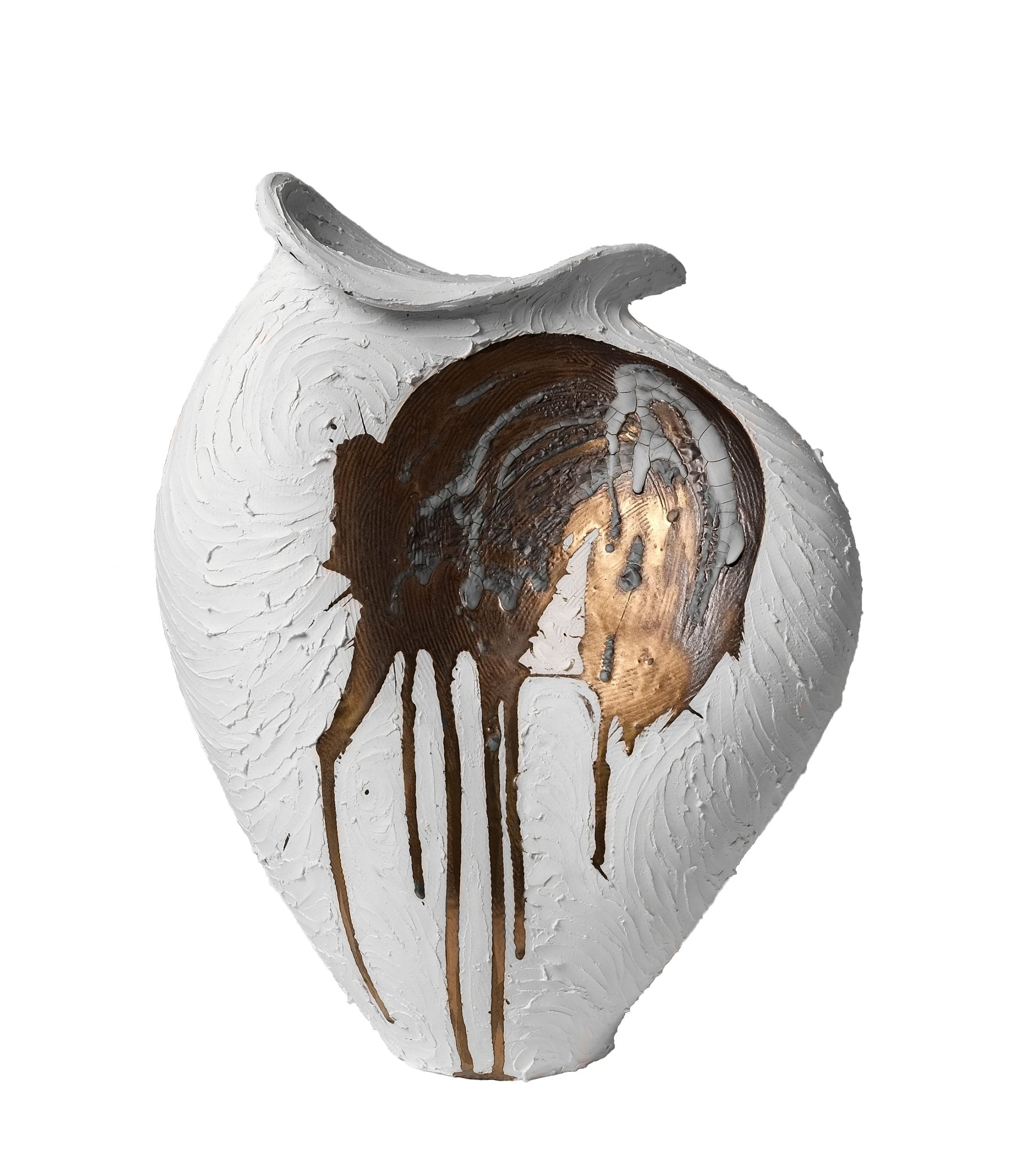 Vessel in White and Gold - No 119 image 4