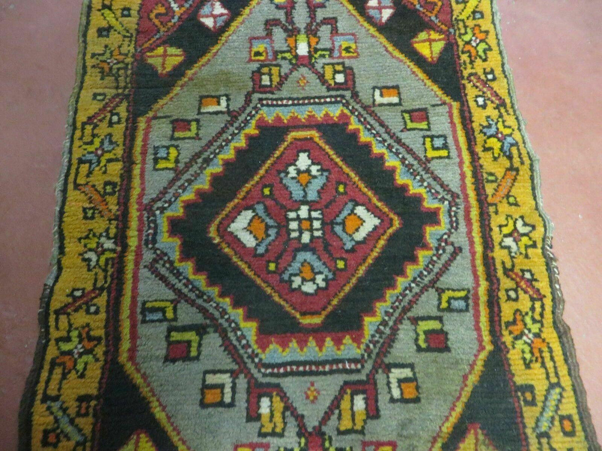 19" X 42" Antique Handmade Turkish Colorful Oushak Oshak Yastik Wool Rug Mat - Jewel Rugs, view 5