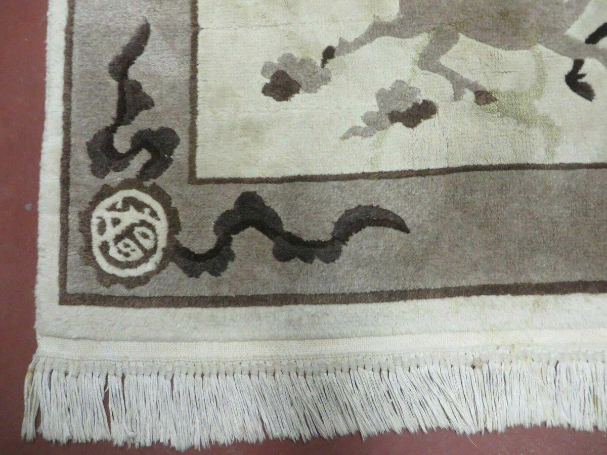 4' X 6' Modern Tibetan Nepal Art Deco Chinese Hand Knotted Wool Rug Horses Nice - Jewel Rugs, view 9