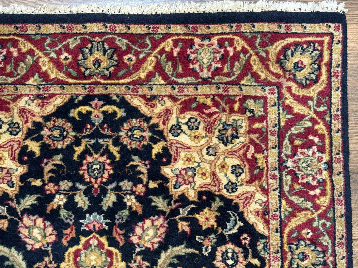 Pak Persian Sarouk Rug 3x5, Navy Blue and Red - Jewel Rugs, view 8