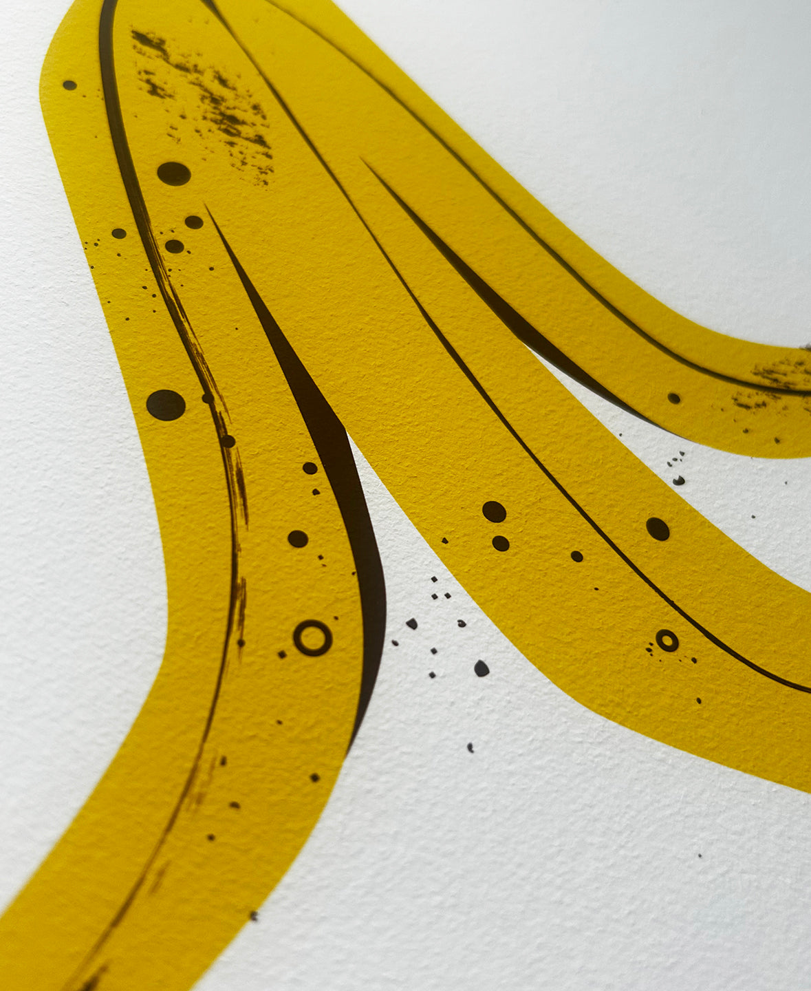 Banana Peel Graphic Fine Art Print by Kirsten Ulve