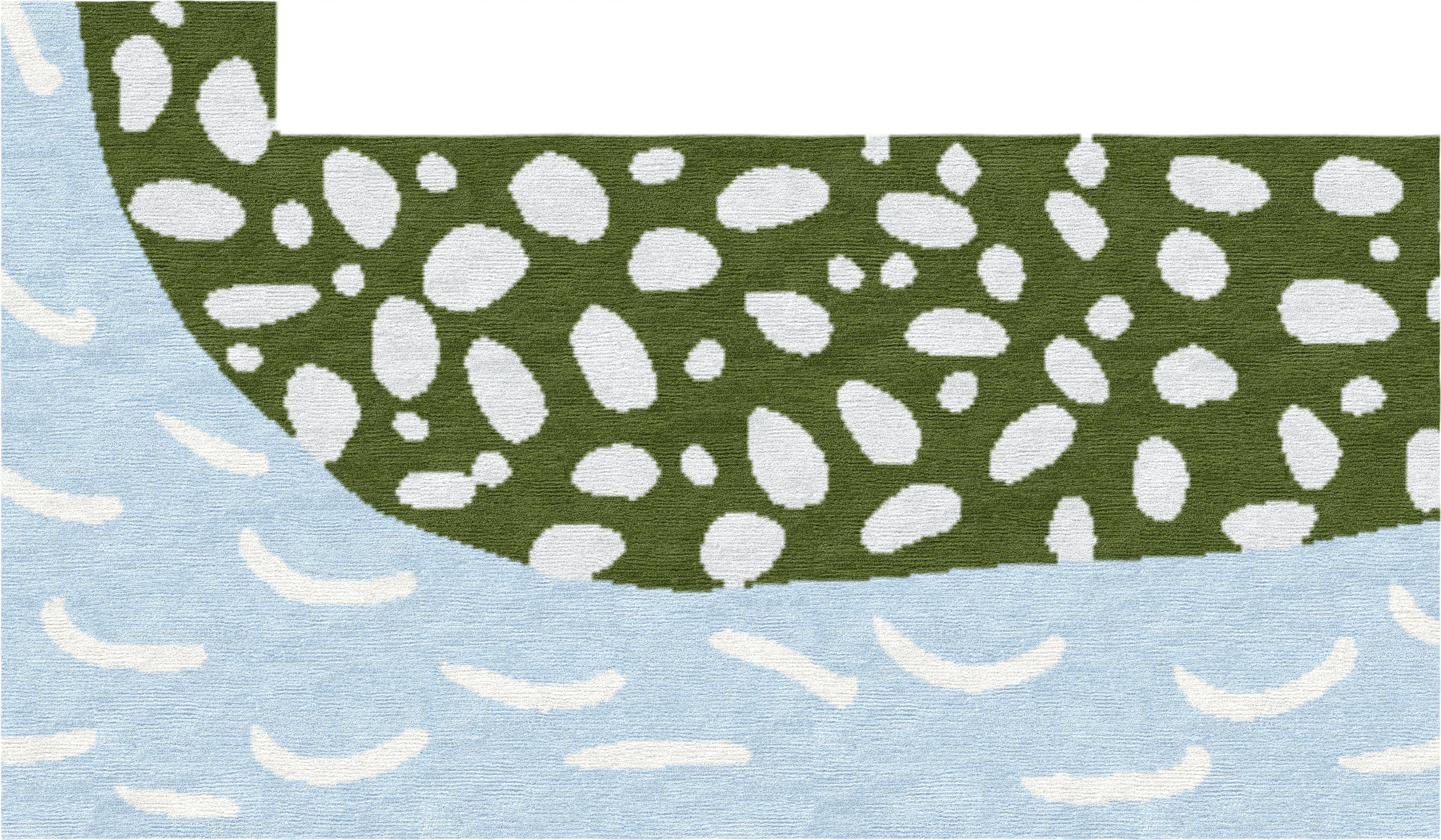"The Turn" - River Bend L-Shaped Hand-Knotted Wool Runner, Made - image 2