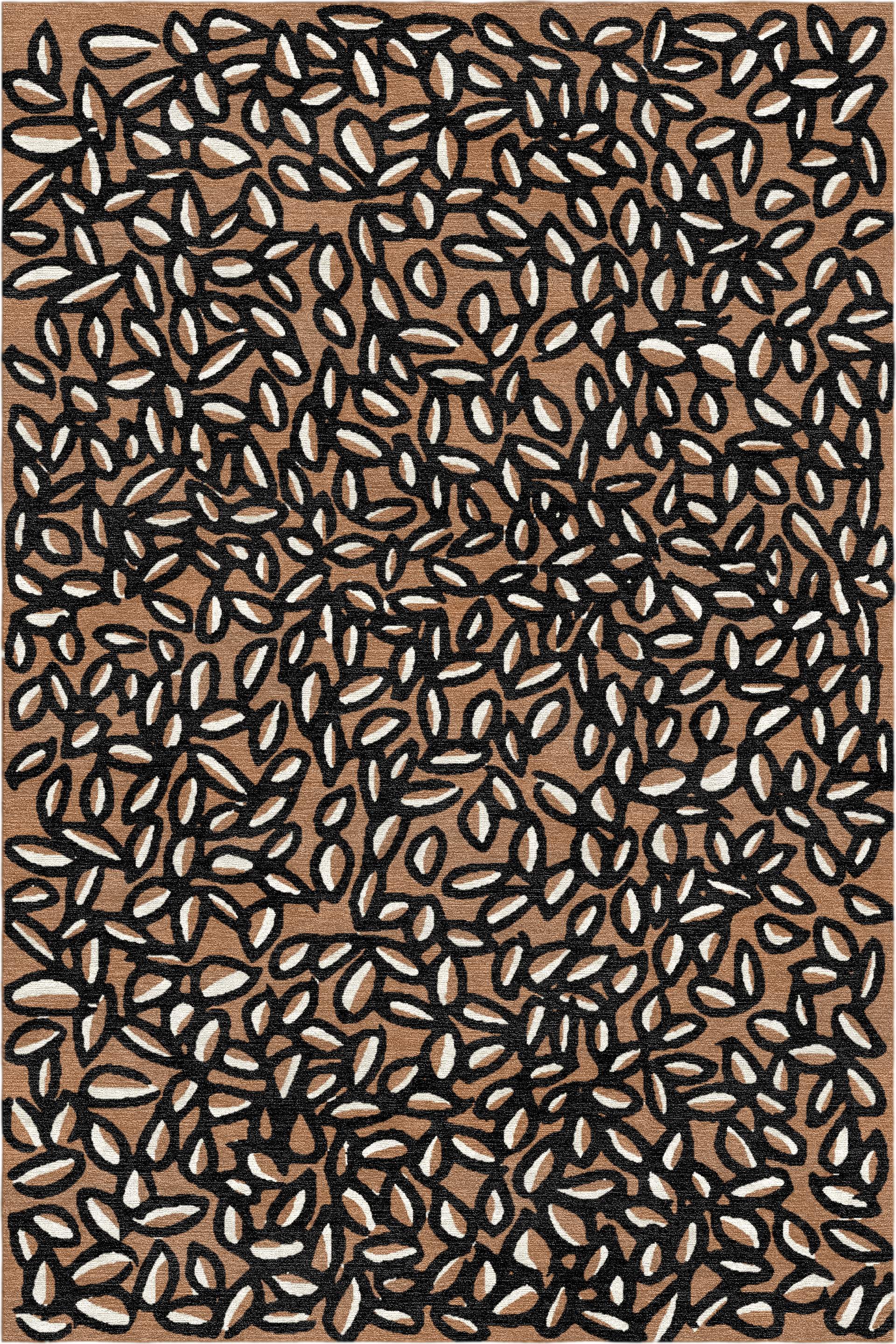 "Mocha Garden" - Handmade Nepalese Wool Rug, Secret Gardens - image 3