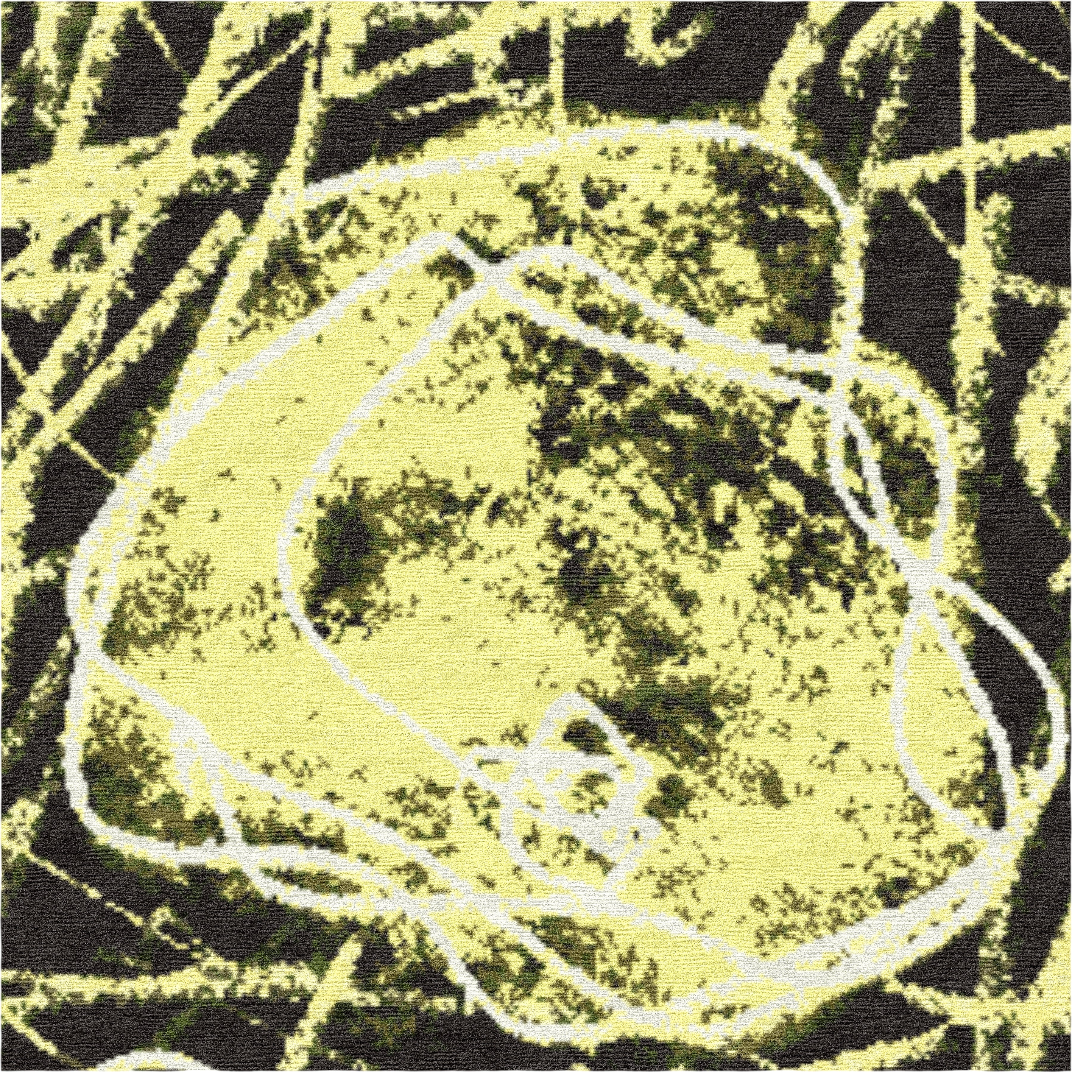 "Room for Ritual" - Butter Yellow Hand-Knotted Floral Rug in - image 4