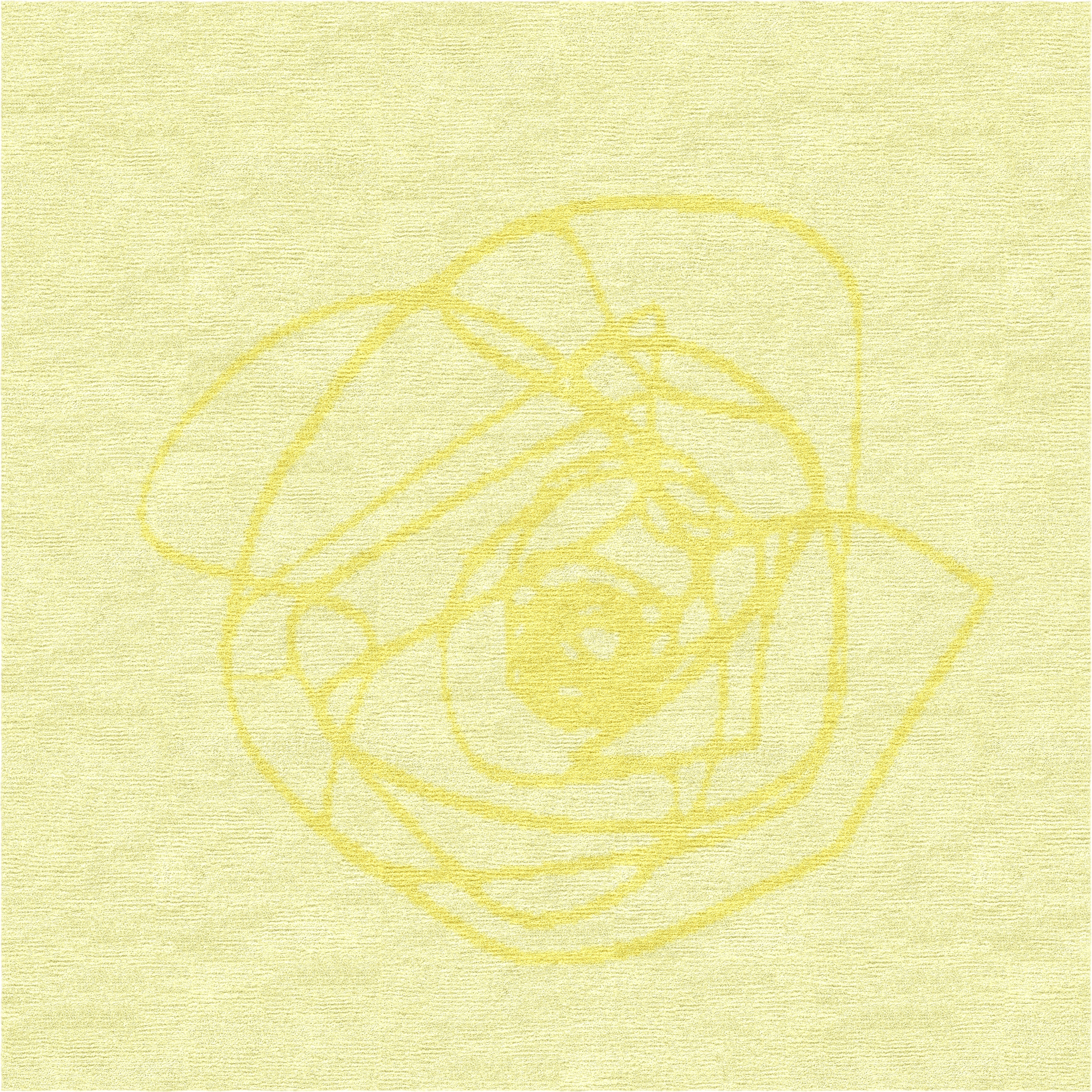 "La Rosa" - Butter Yellow Handmade Wool Rug, La Rosa Collection - image 2
