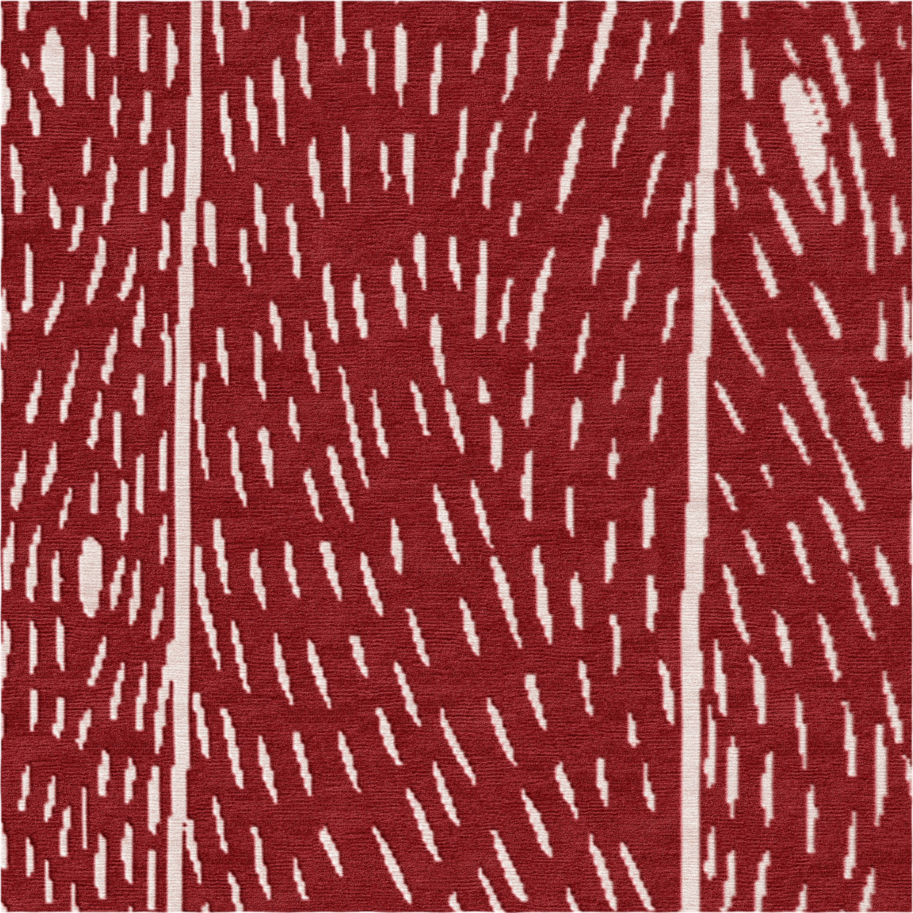 Wood Planks - Vibrant Red Handmade Wool and Silk Rug, Secret