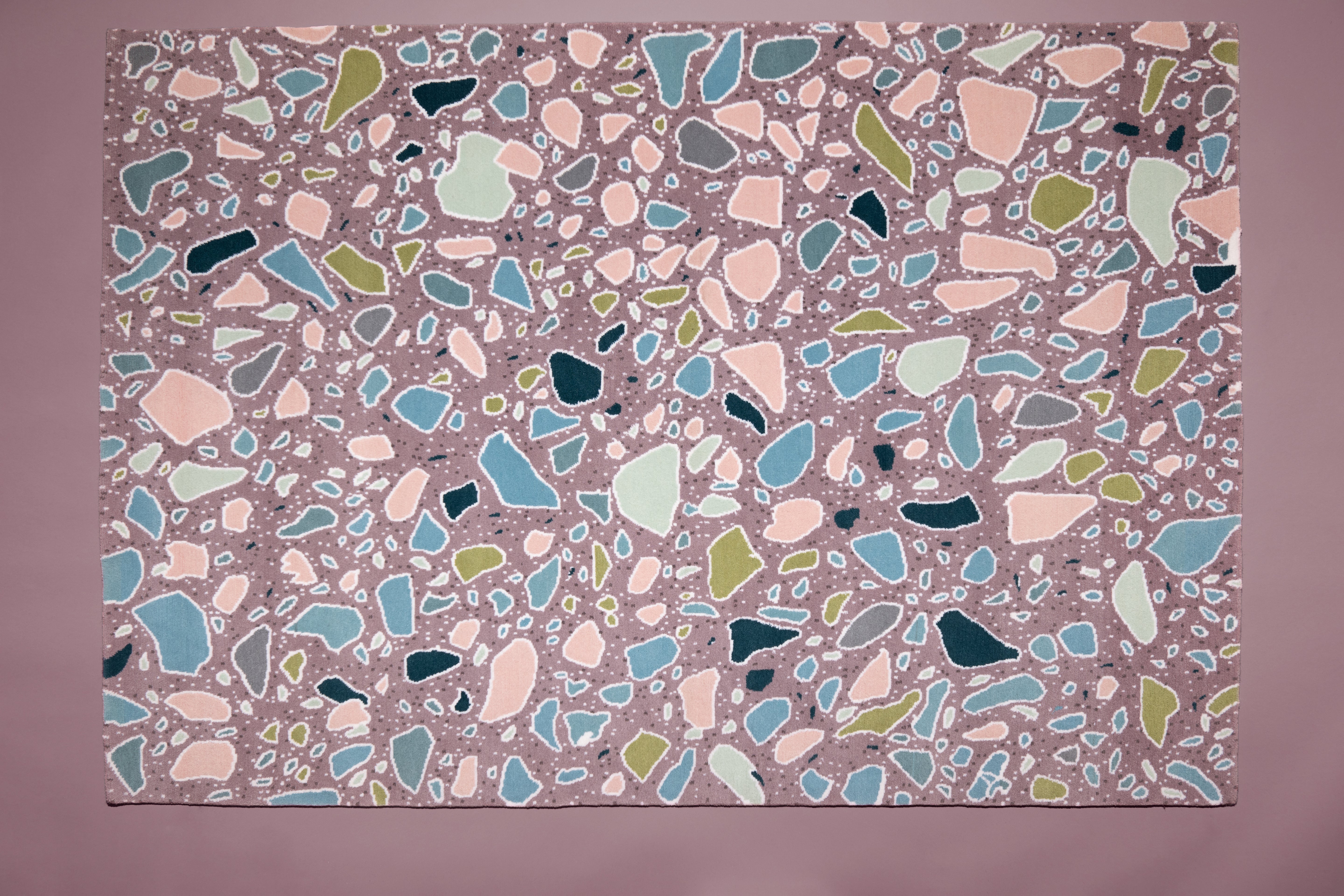 "Armerina" - Handmade Nepalese Wool Rug, Mediterraneo Terrazzo