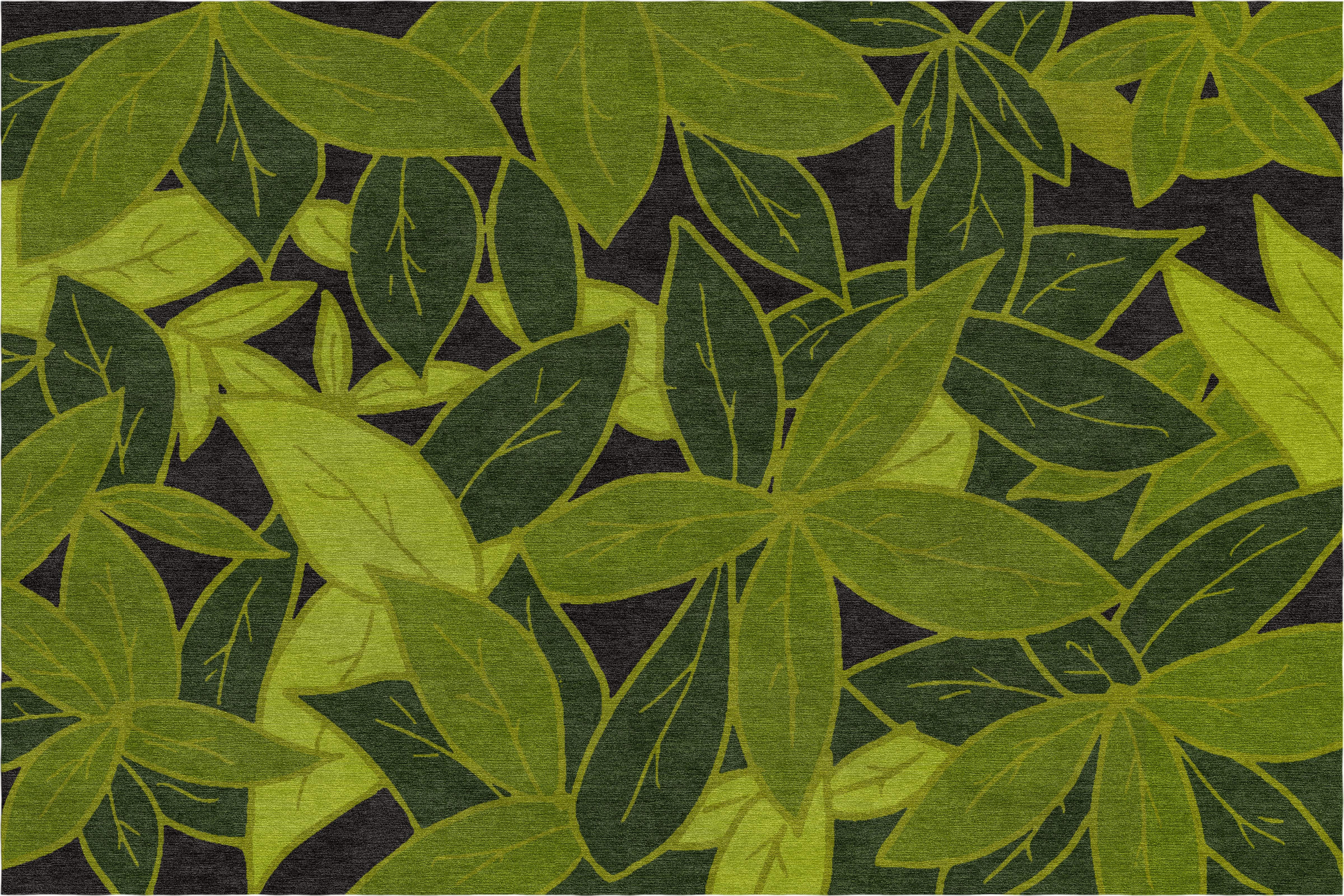 "Living Forest" - Green Handmade Wool Rug, Living Forest - image 5