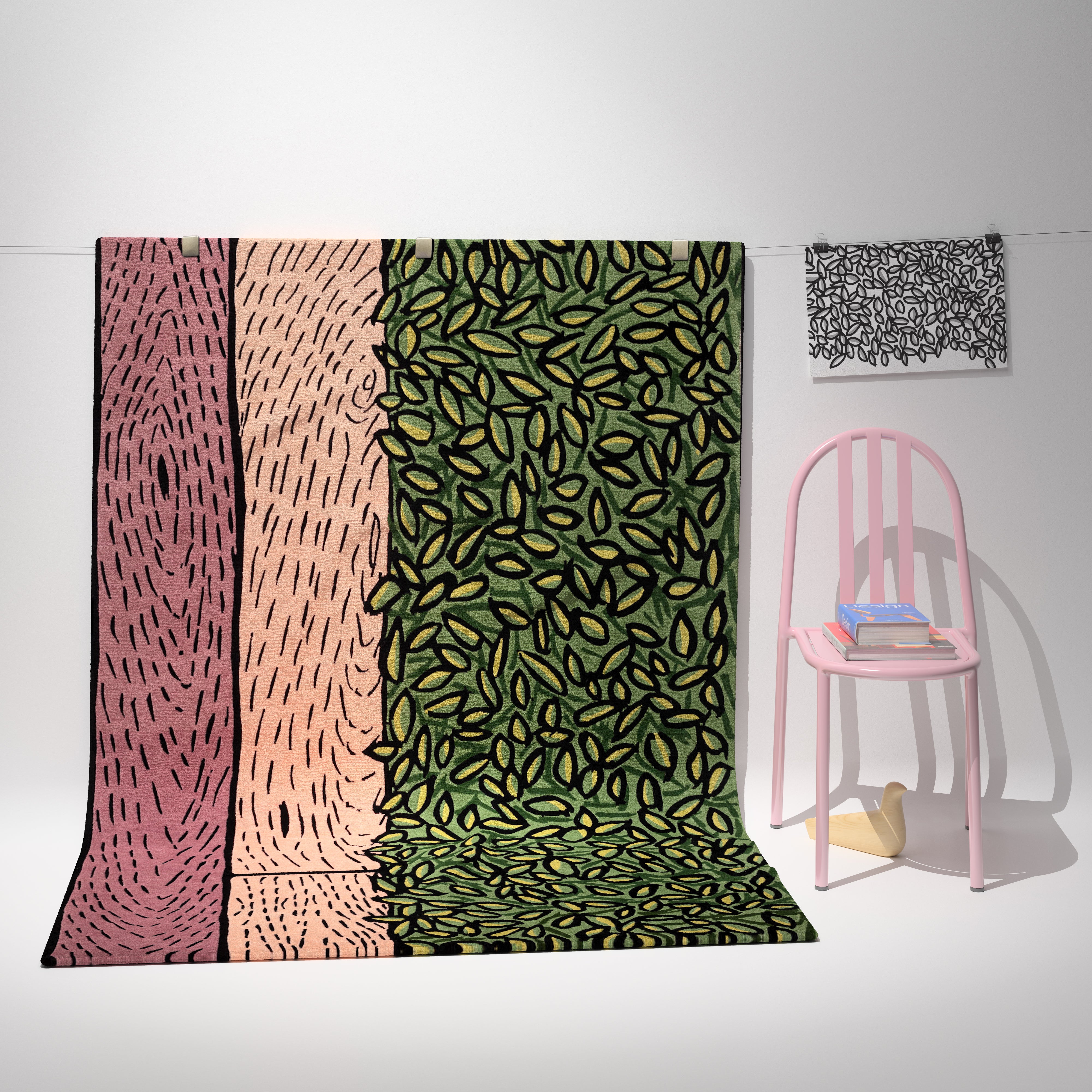 "Rose Realm" - Handmade Nepalese Wool Rug, Secret Gardens - image 2