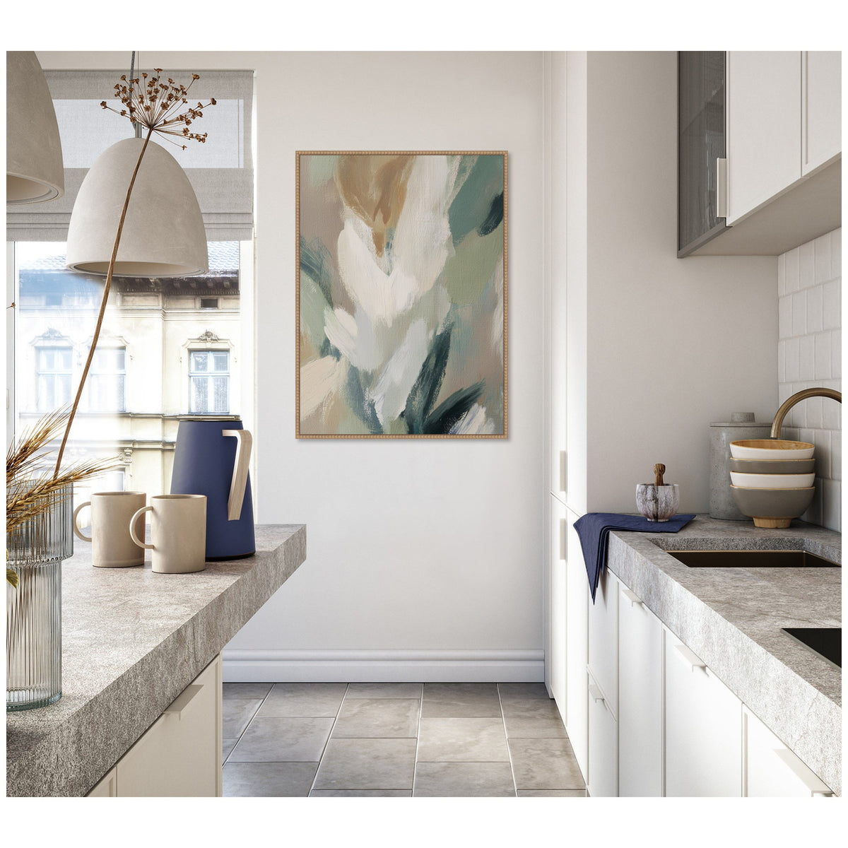 Plant Form No. 1 by Amy Lighthall Framed Canvas Wall Art Print