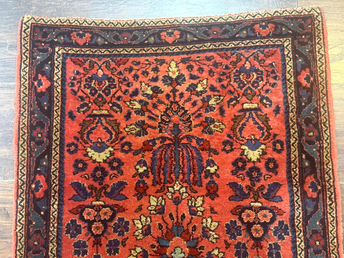Antique Persian Sarouk Rug 2x4, Red, Fine 260 KPSI - Jewel Rugs, view 7
