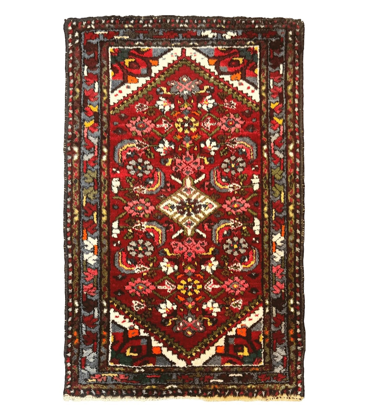 Small Red Persian Tribal Rug 2.6 x 4, Wool Rug, Persian Hamadan Rug - Jewel Rugs