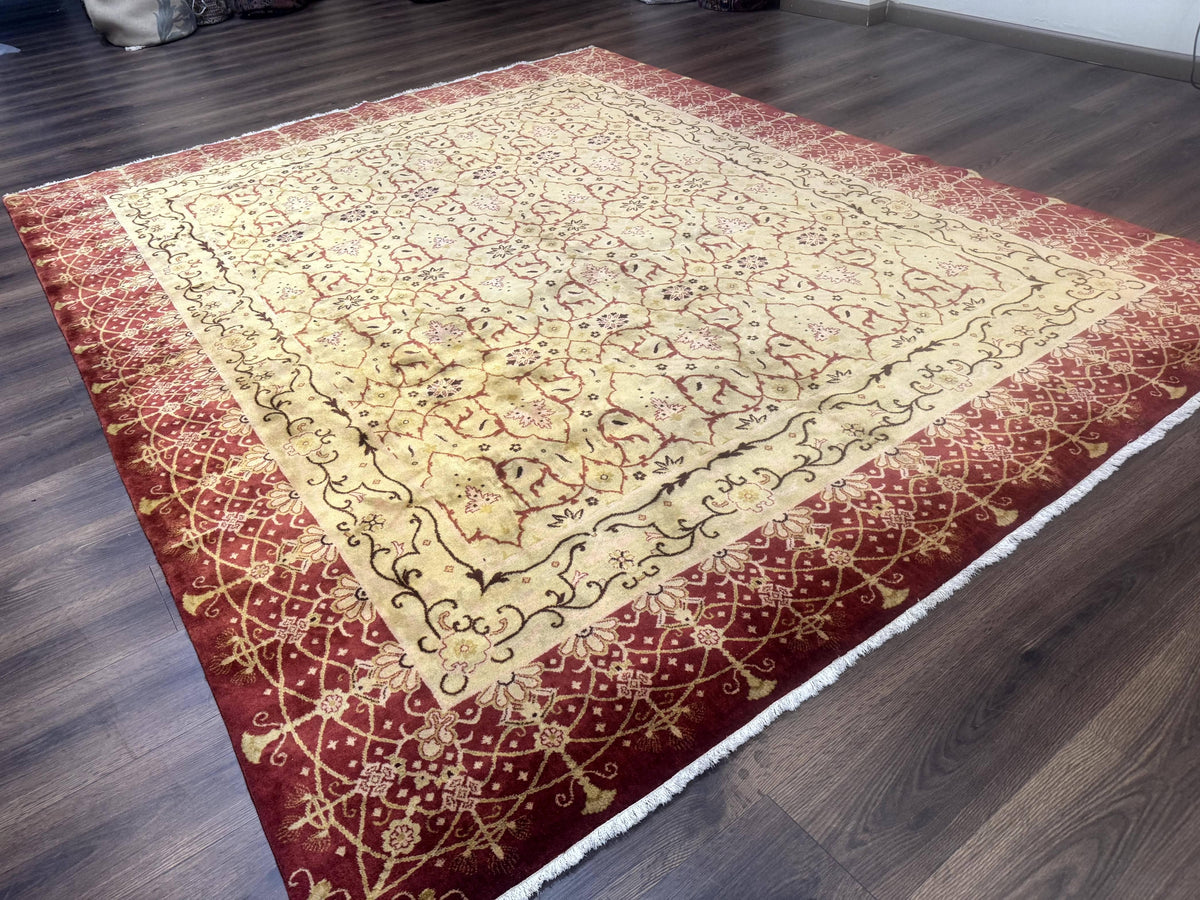 Pak Persian Rug 8x10, Allover Pattern, Gold-Tan, Fine 200 KPSI - Jewel Rugs, view 13